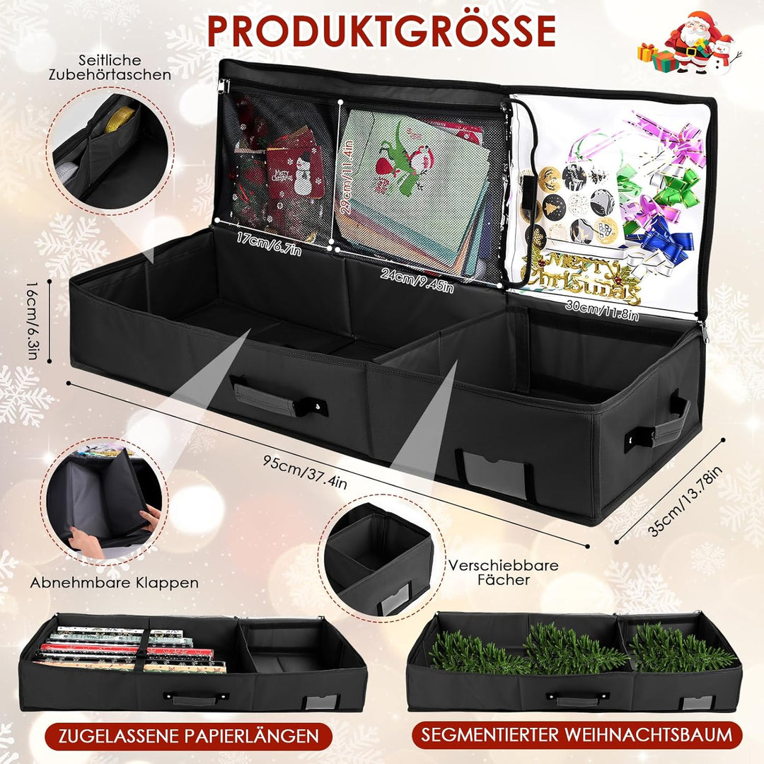 Geschenkpapier Aufbewahrung, GuKKK Gross Geschenkpapier Organizer 95 x 35 x 16 cm, Wasserdichtes 600