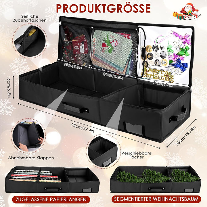 Geschenkpapier Aufbewahrung, GuKKK Gross Geschenkpapier Organizer 95 x 35 x 16 cm, Wasserdichtes 600