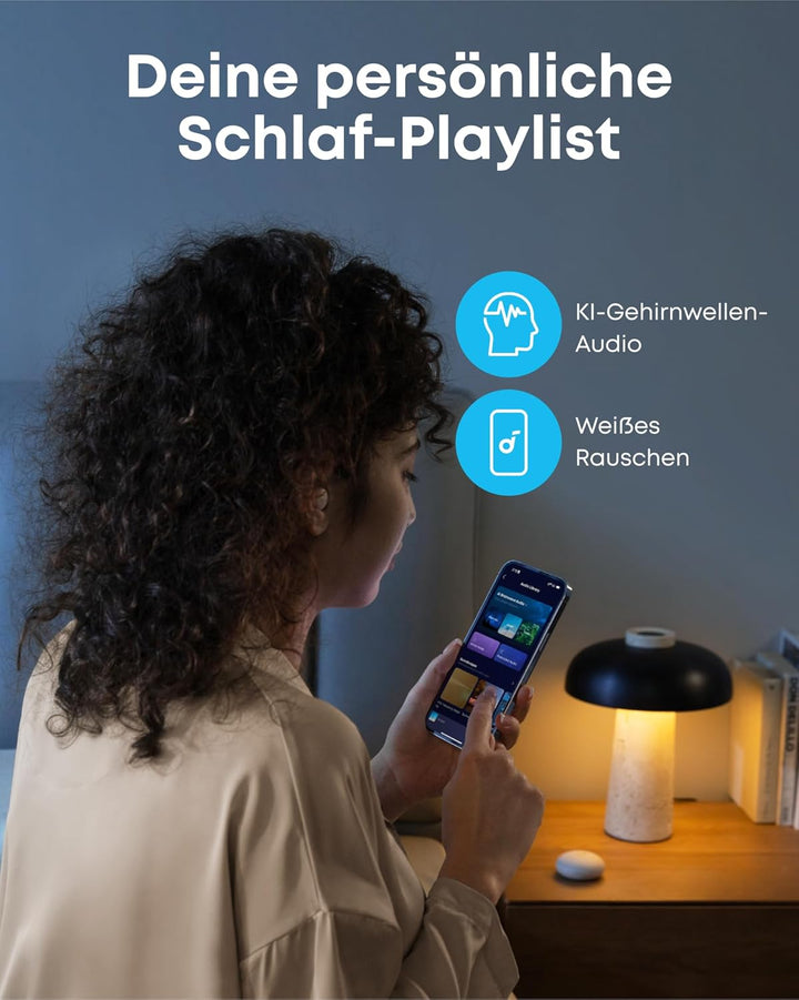 soundcore Schlafkopfhörer Sleep A20 Earbuds von Anker, Geräuschblockierung, Seitenschläfer, 80h Wied