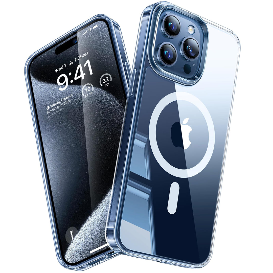 TORRAS Clear-Mag für iPhone 15 Pro Hülle für MagSafe Nr.1 Schutzkraft und Magnetkraft Handyhülle iPh