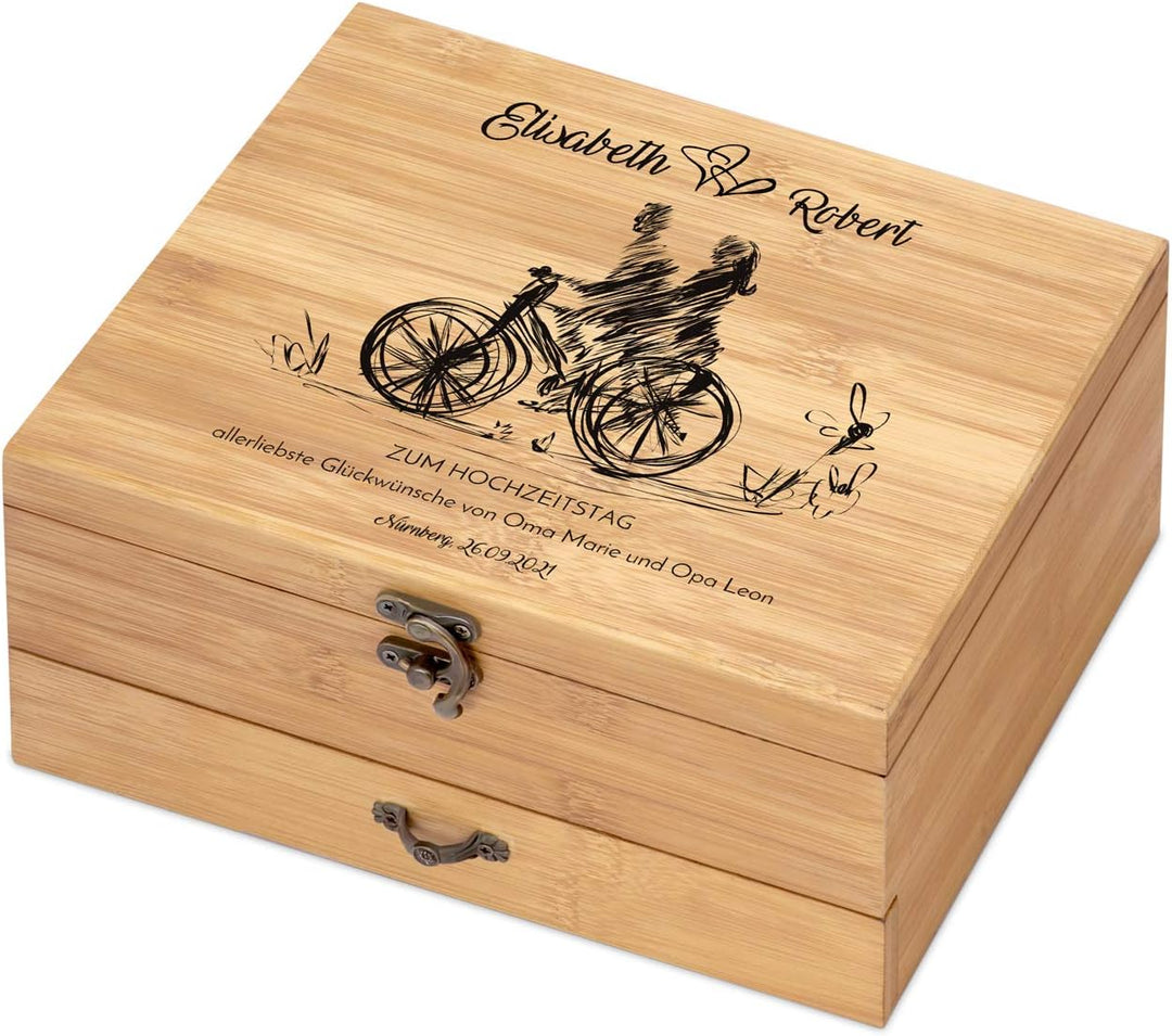 Maverton Weinöffner-Set personalisiert Weinset Sommelier Set - Geschenkbox Holzbox + 8er Weinzubehör
