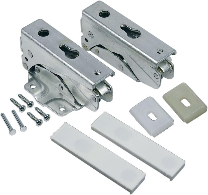 easyPART Kompatibel/Ersatz für Whirlpool 10028526 2X Scharnier Oben Unten Kühlschrank wie Bauknecht