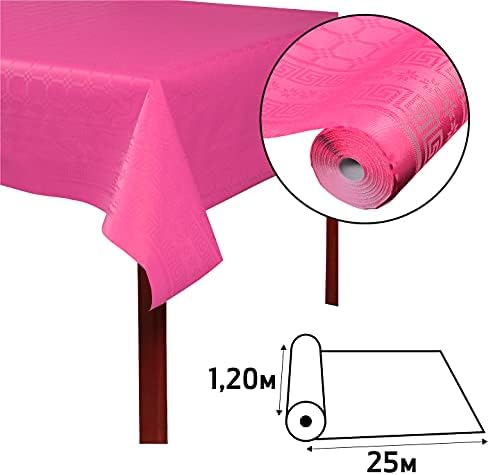 Pronappe Tischdecke R482588I Einweg-Tischdecke aus Damastpapier Länge 25m Breite 1,20m (pro Rolle) F