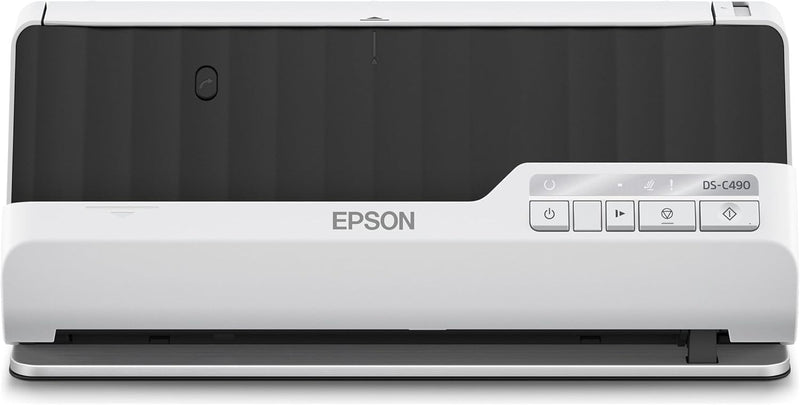 Epson Premium Scanner DS-C490, kompakter A4 Business Scanner mit geringem Stromverbrauch, Duplex-Ein