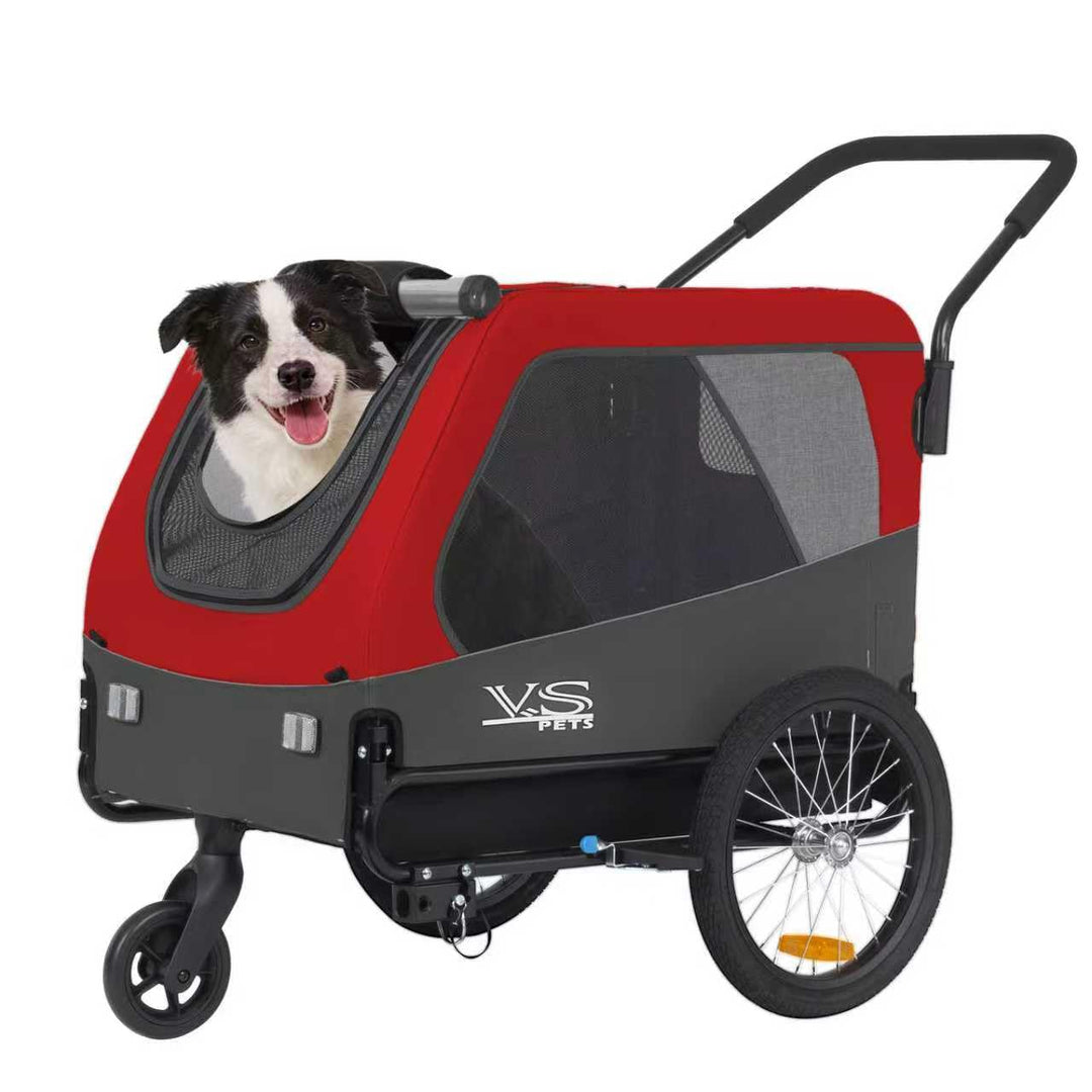Tiggo VS Pets L Hundeanhänger & Jogger 2-in-1 Hundebuggy, Fahrradanhänger Klappbar,gross ca. 250 Lit