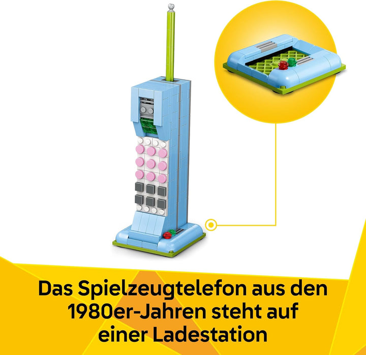 LEGO Creator 3-in-1 Retro-Telefon Spielzeug mit Wählscheibe – verwandelbar in EIN 1980er-Modell oder