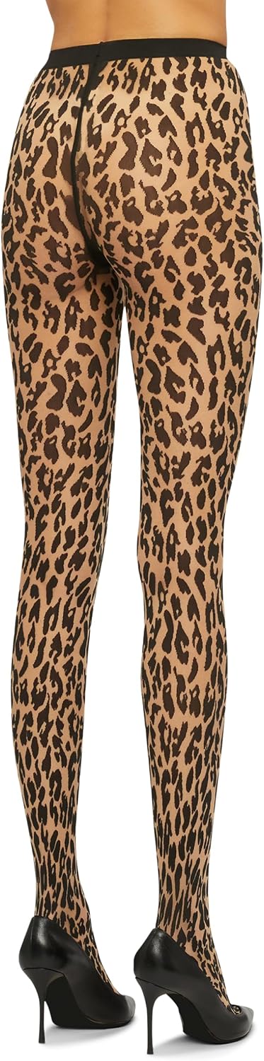 Wolford Damen Gemusterte Strumpfhose Josey Tights,20 DEN S Ziemlich leicht/schwarz, S Ziemlich leich