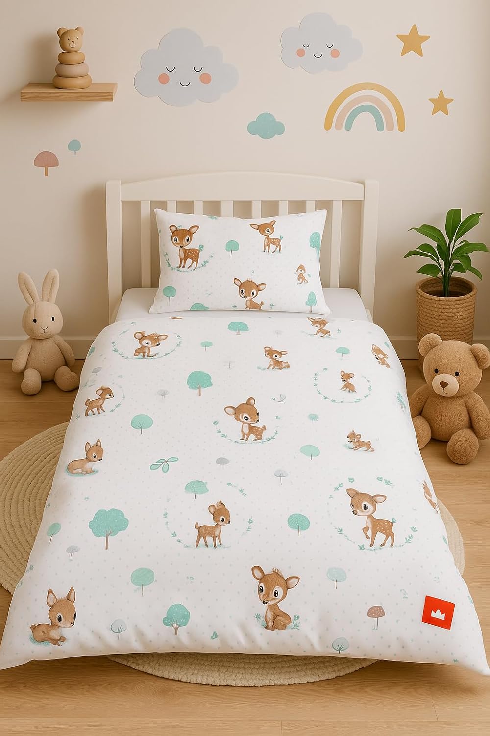 Babylux Bettwäsche Bezug 2 TLG. 100 x 135 cm Kinderbettwäsche Bettwäsche Bettset Babybettwäsche (120