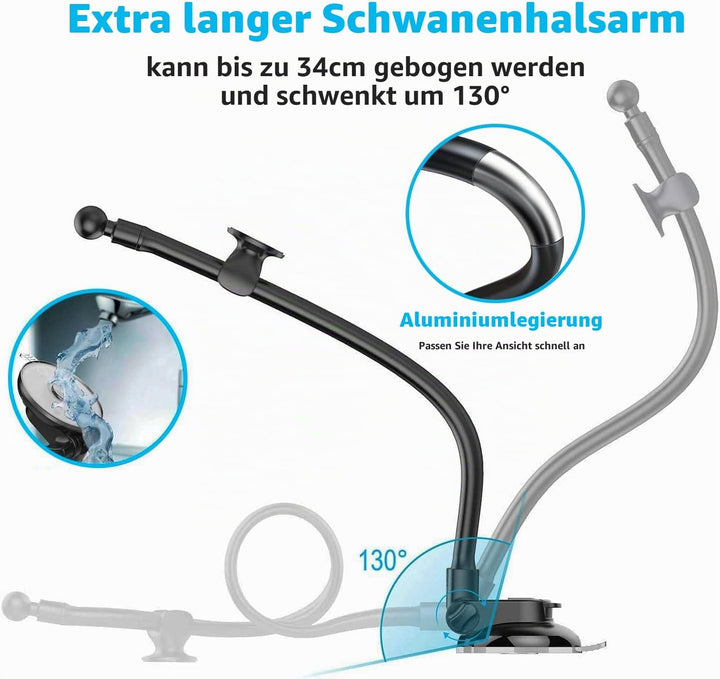Oilcan Schwanenhals Tablet Autohalterung, Armaturenbrett Windschutzscheibe LKW iPad Halterung Flexib