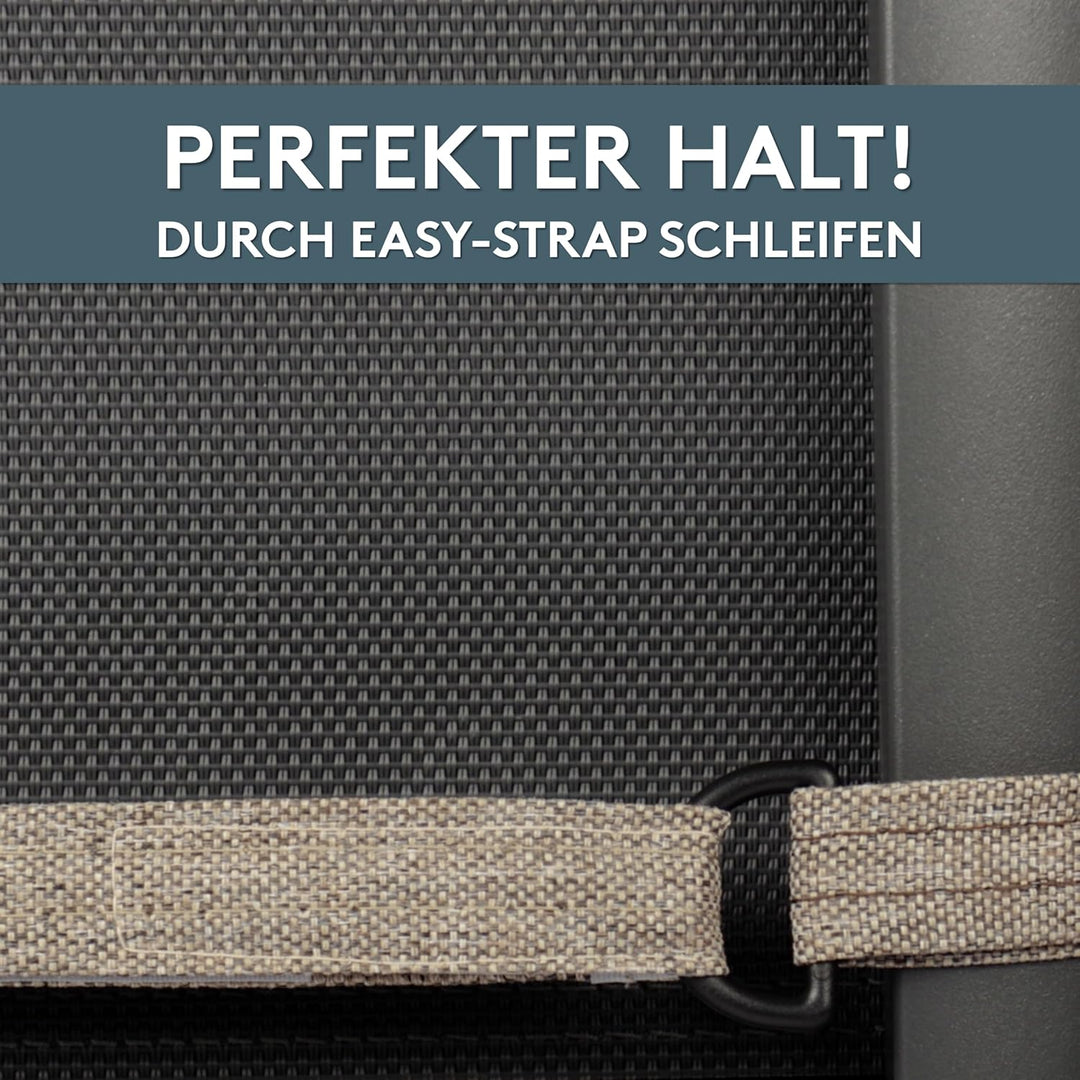 LILENO HOME Gartenstuhl Auflagen als [2er Set - Hochlehner] in Taupe - Bequeme Liegen als Sitzauflag