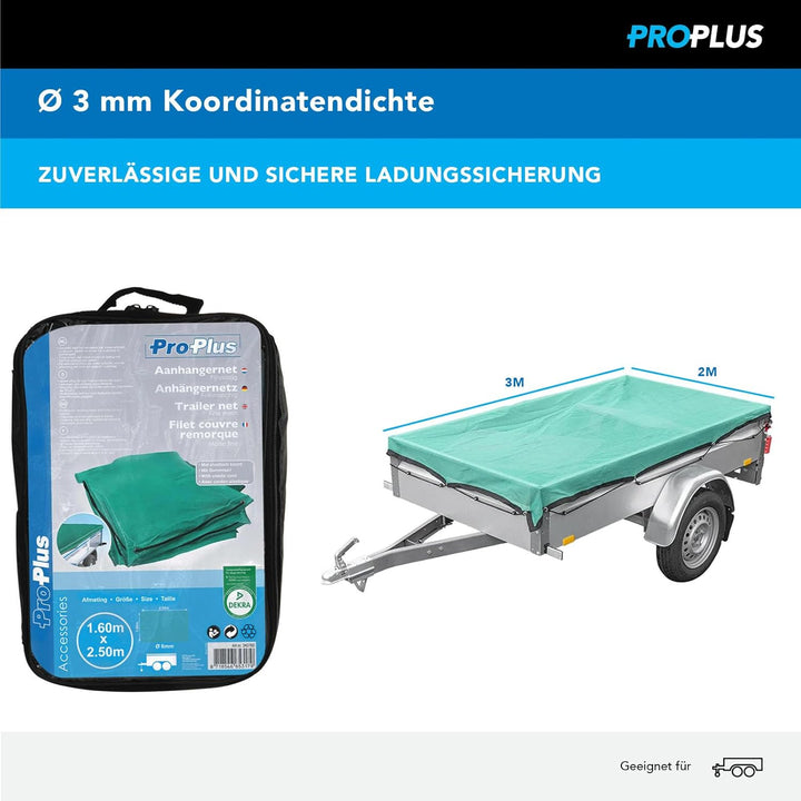 ProPlus Anhängernetz feinmaschig mit Gummiseil (200 x 300 cm)