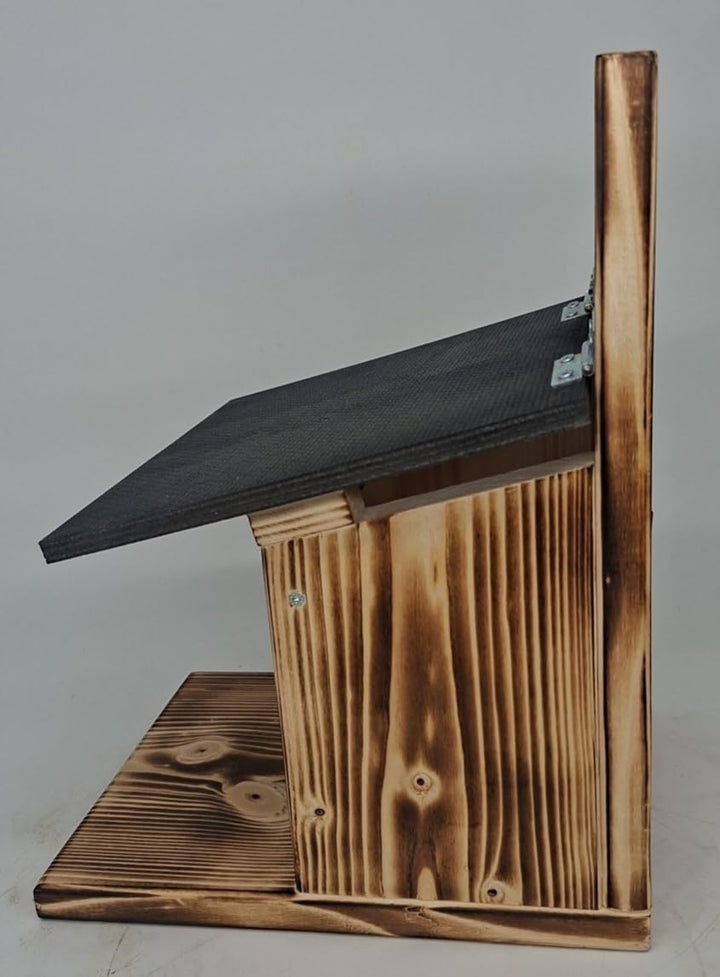 Eichhörnchen Futterhaus - Eichhörnchen Futterstelle - Edel Geflammt - XXL - Fichtenholz - Eichhörnch