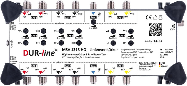 DUR-line MSV 1313 HQ Linienverstärker - Zur Verstärkung von Kaskaden-Systemen von 3 Satelliten - Mad