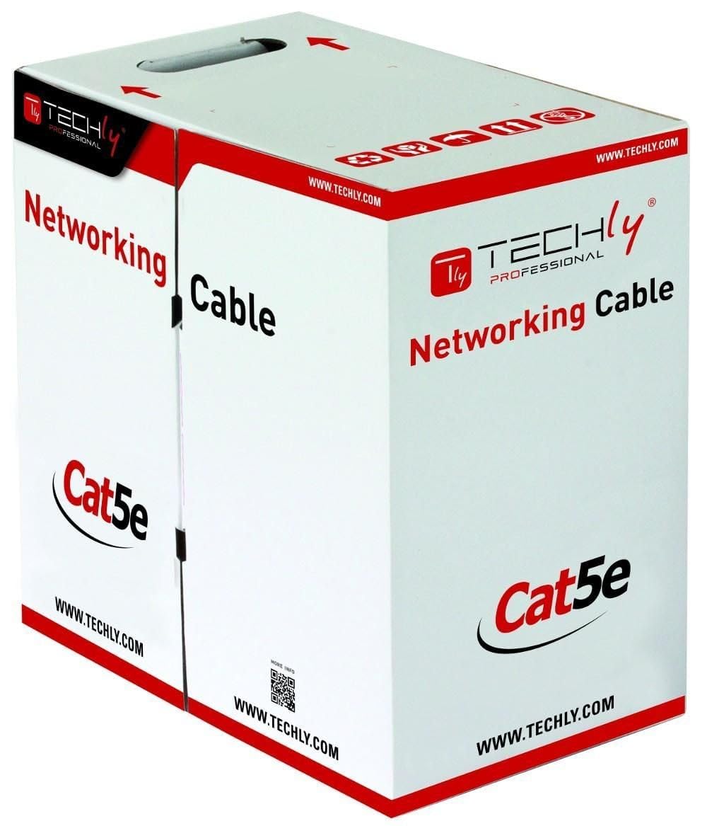 Techly Pro TECHLYPRO 303591 TechlyPro Network Installation Cable Cat5e UTP 4x2 solid CCA 305m pilkas