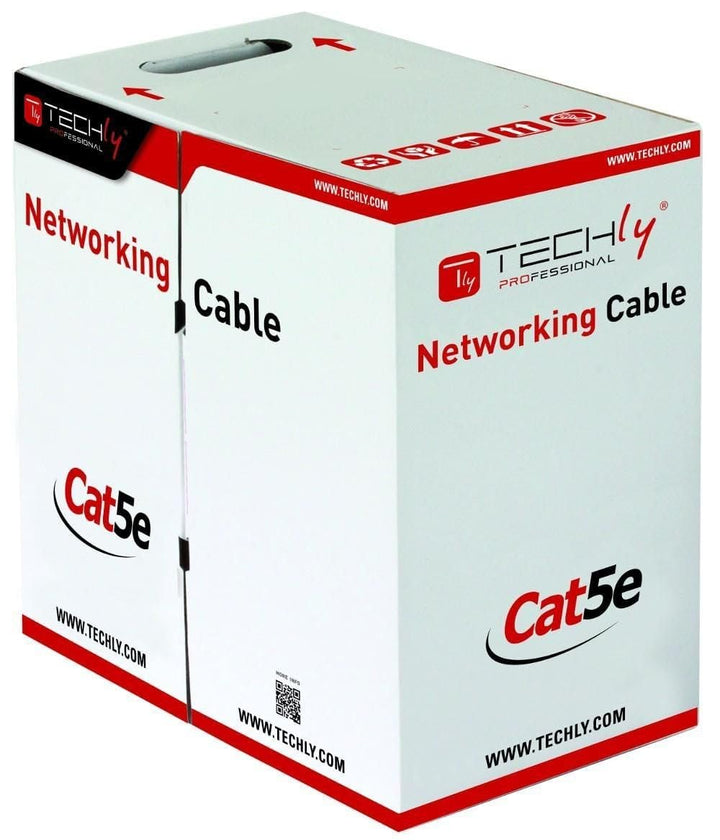 Techly Pro TECHLYPRO 303591 TechlyPro Network Installation Cable Cat5e UTP 4x2 solid CCA 305m pilkas