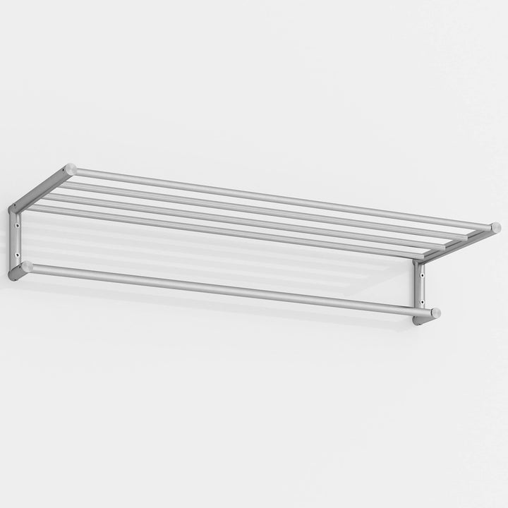 PHOS Design, G18-600, 60 cm breite Wandgarderobe mit Kleiderstangen aus massivem Edelstahl 60 cm Bre