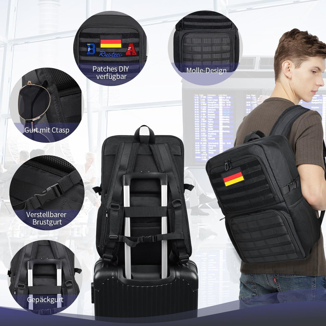 BERTASCHE Lunch Rucksack, Arbeit Rucksack mit Isoliertem Kühlfach, 15,6 Zoll Laptop Rucksack mit USB