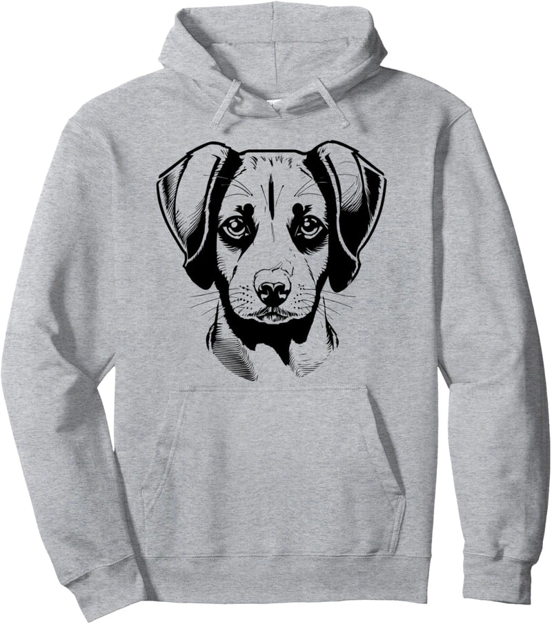 Captivating Beagle Monochrome Grafik für Hundebegeisterte Pullover Hoodie