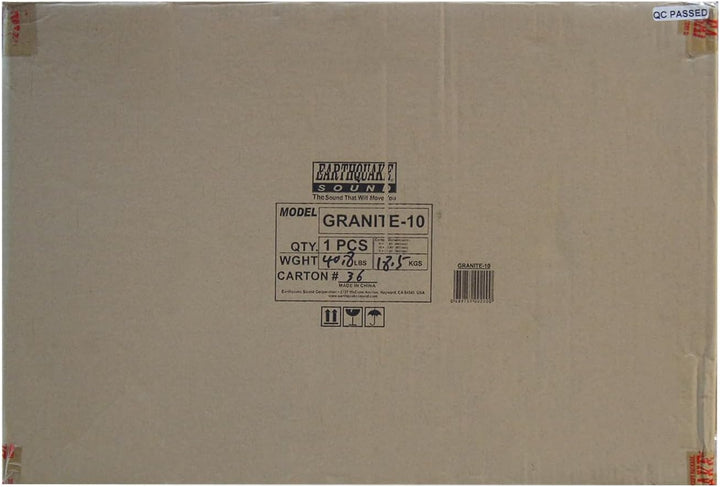 Earthquake Sound Granite-10 10" Single VC Outdoor Wetterfester Rock SUBWOOFER Granit Finish Subwoofe