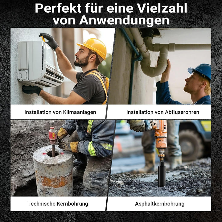 Wiltec Diamantbohrkrone Typ 2 (Mesh) Ø 82 mm, Bohrkrone 450 mm, 1¼ UNC Nassbohrkrone, Diamantbohrer