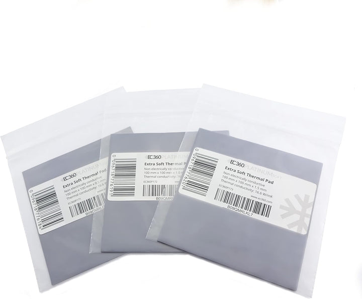 EC360® Platinum Soft 16,6W/mK Wärmeleitpad (100 x 100 x 0,5 mm, Soft), 100 x 100 x 0,5 mm, Soft