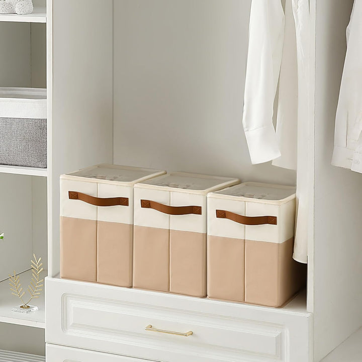 Varhomax Schuhorganizer-Box für Schrank | Stoff-Aufbewahrungsbox mit verstellbaren Trennwänden &amp; tra