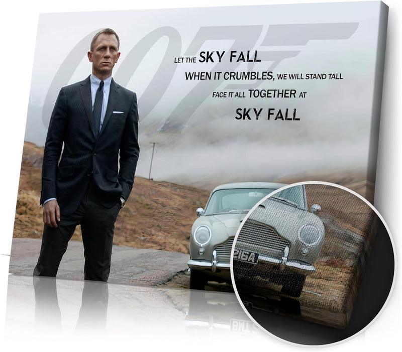 Artmazing | Daniel Craig Bild | James Bond Leinwand | Coole Wandbilder Wohnzimmer | Bild Daniel Crai