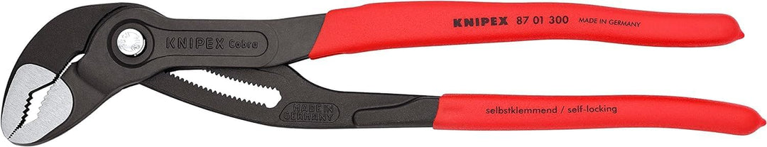 KNIPEX Cobra 87 01 300 SB, Wasserpumpenzange | Rohrzange, gross, Chrom-Vanadium atramentiert, 300 mm