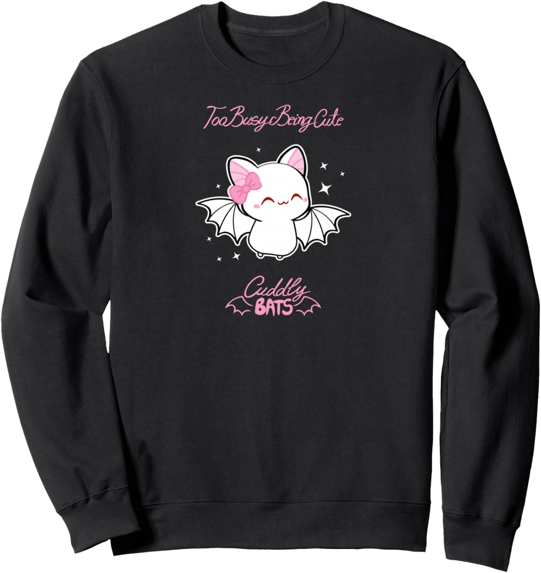 Niedlicher Albino-Fledermaus – entworfen von Cuddly Bats Comics Sweatshirt