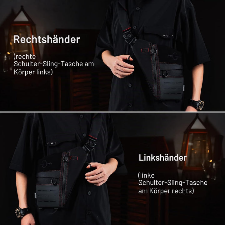 TACTICAL_GEEK Cache L1 Umhängetasche Leichter Brustrucksack Anti-Diebstahl Wasserdichte Umhängetasch