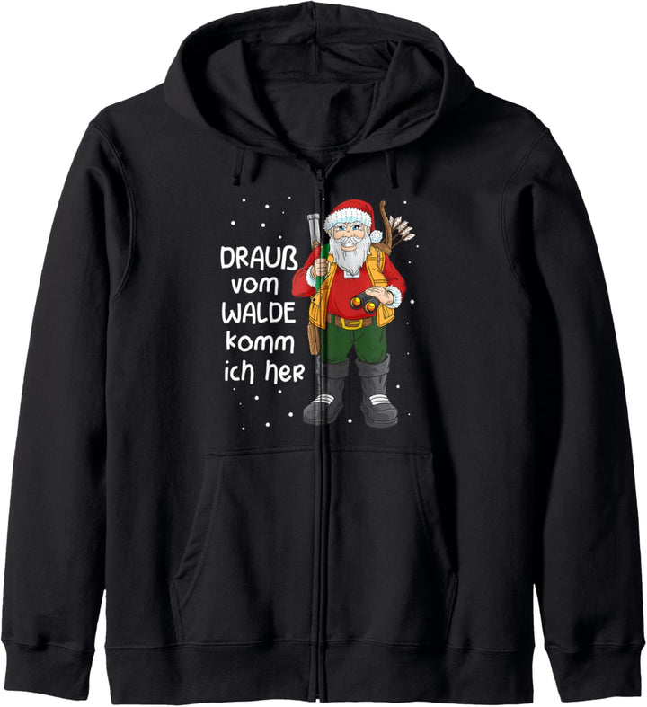 Lustiges Jäger Weihnachten Jagd Wald Geschenk Kapuzenjacke