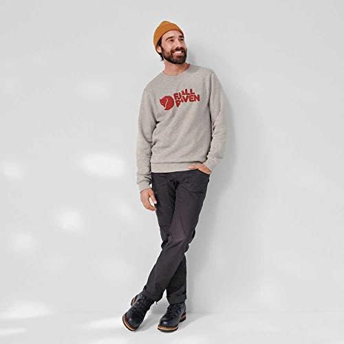 Fjällräven Herren Logo Sweater XL Grey-melange, XL Grey-melange