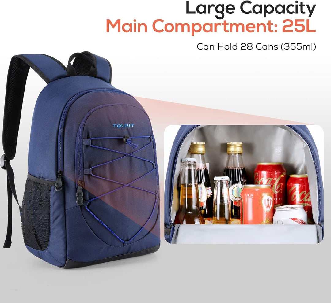 TOURIT 25L kühlrucksack, Wasserdichter kühl Rucksack Kühltasche Ultraleichter Rucksack für Männer un