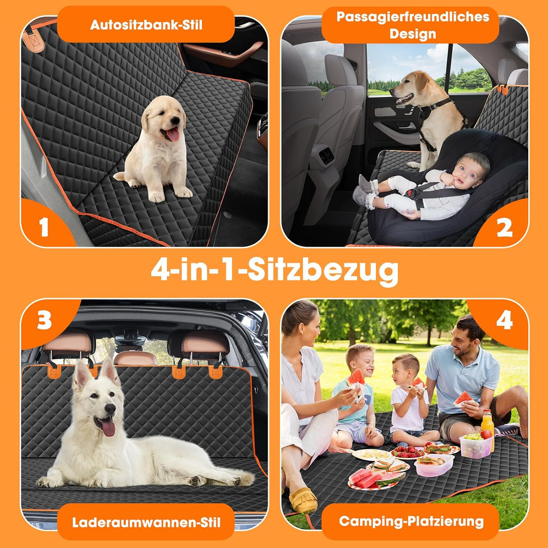 JOEJOY Hundedecke Auto Rückbank, Hundeschutz Auto Rückbank Kratzfeste und Wasserabweisende, Autoscho