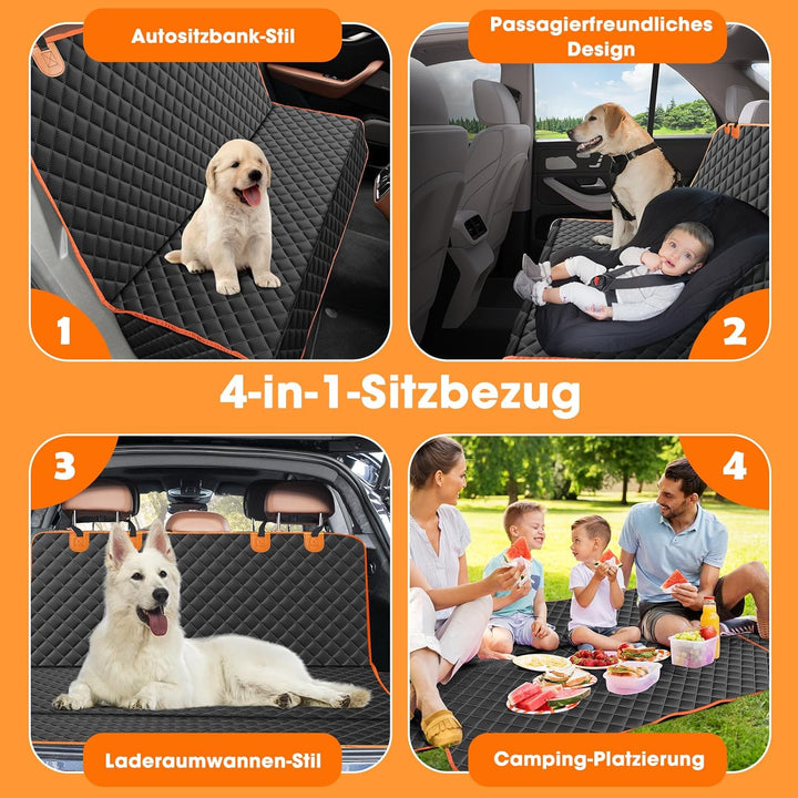JOEJOY Hundedecke Auto Rückbank, Hundeschutz Auto Rückbank Kratzfeste und Wasserabweisende, Autoscho
