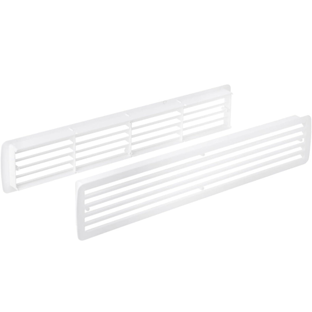 Gedotec Lüftungsgitter | 457 x 92 mm | 1 Stück | Tür-Gitter Weiss Kunststoff ABS | Türlüftung für Tü