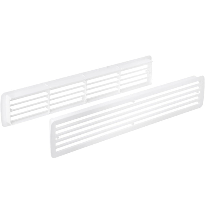 Gedotec Lüftungsgitter | 457 x 92 mm | 1 Stück | Tür-Gitter Weiss Kunststoff ABS | Türlüftung für Tü