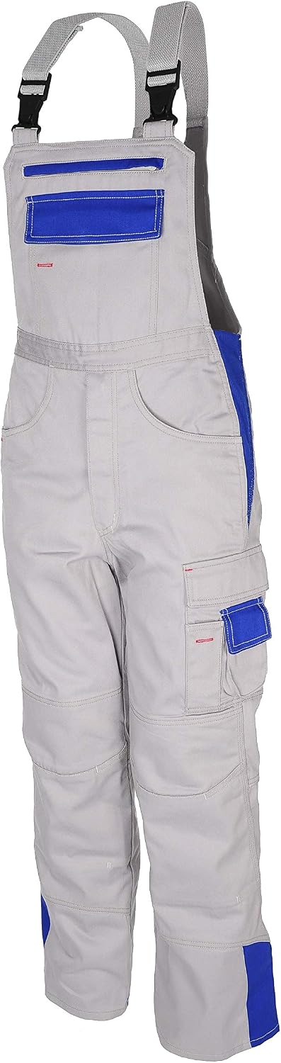 KÜBLER IMAGE VISION Arbeitslatzhose grau, Grösse 25, Herren-Arbeitslatzhose aus verstärkter Baumwoll