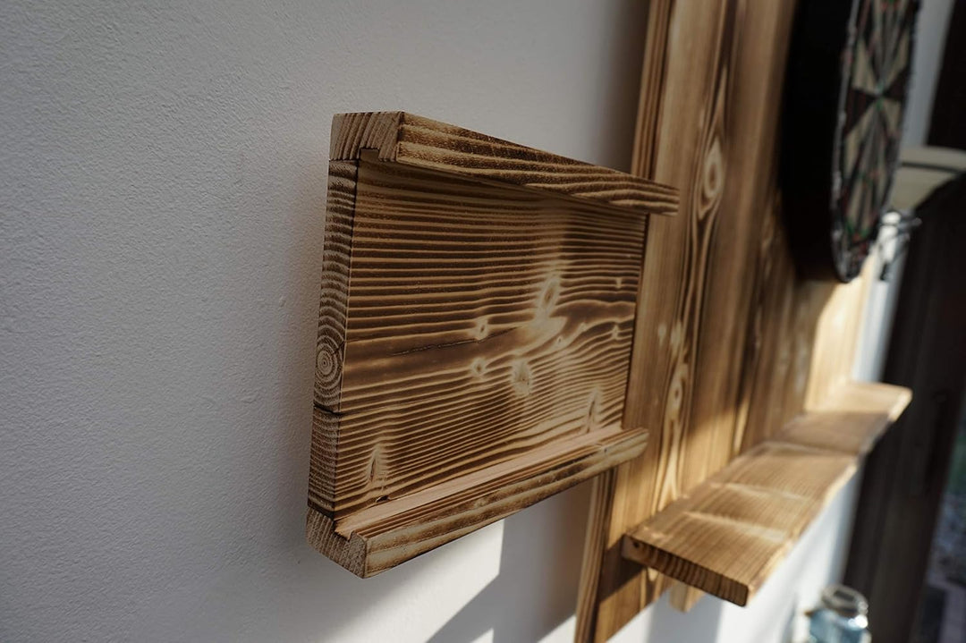 Tablet-Halter für Wooden Dartboard Surround zum Nachkauf/Ersatz (Burned Look (Geflammt), Universell: