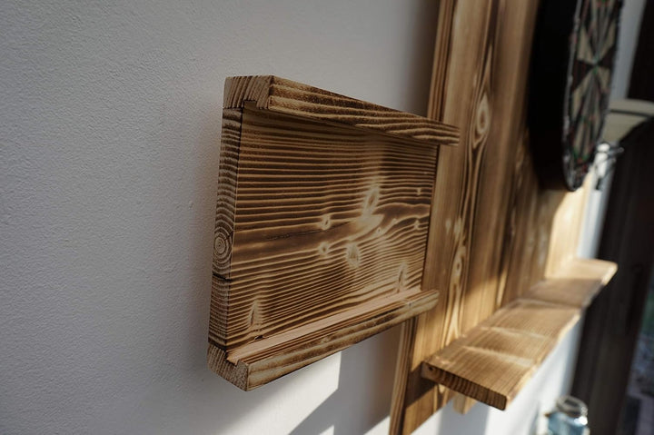 Tablet-Halter für Wooden Dartboard Surround zum Nachkauf/Ersatz (Burned Look (Geflammt), Universell:
