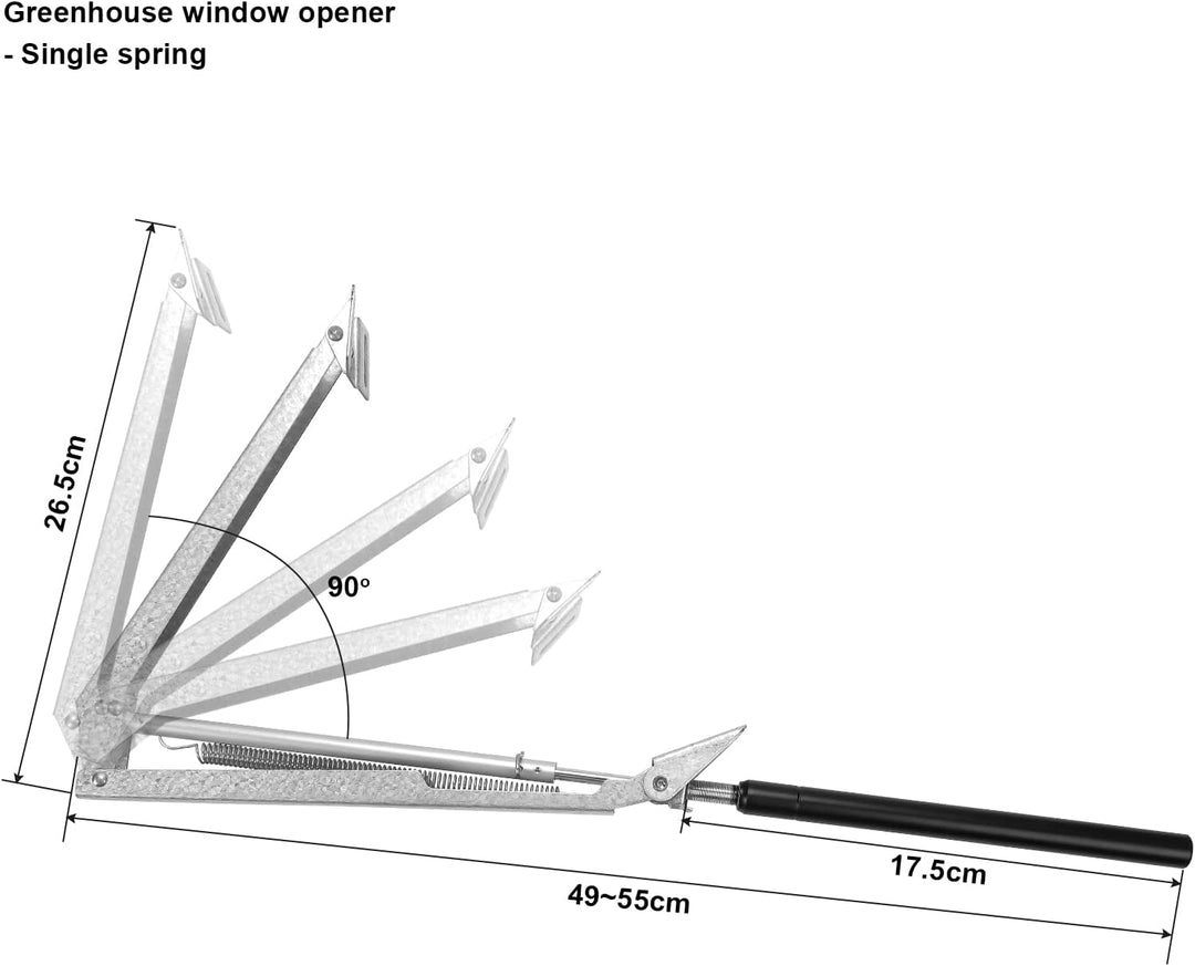 Sonnewelt 1×Fensteröffner Automatischer Fensteröffner für alle Gewächhäuser 7 kg Hubkraft 45cm Öffnu