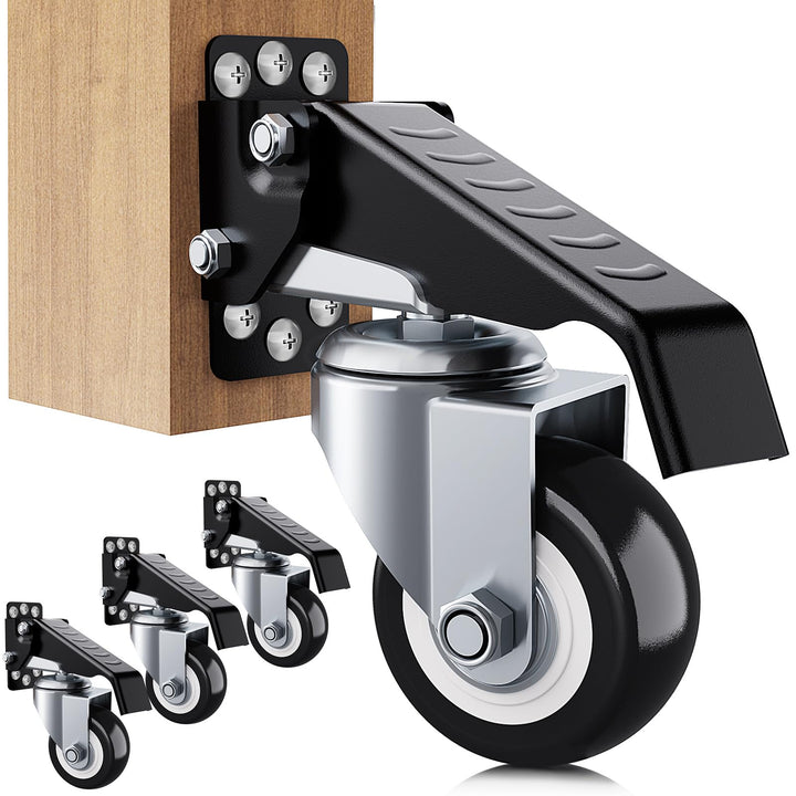 SOLEJAZZ Workbench Caster Kit 300KG Kapazität 4 Hochleistungs-einziehbare Workbench-Rollen Räder Ure