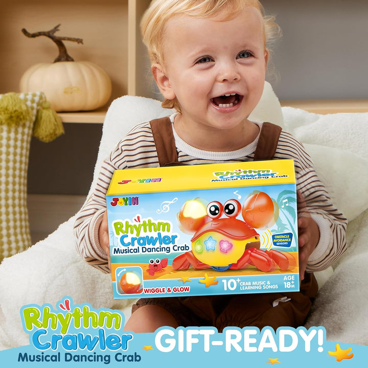 JOYIN Krabbelkrabbe, Babyspielzeug, interaktives grosses Krabbenspielzeug, tanzende Krabbe, die Hind