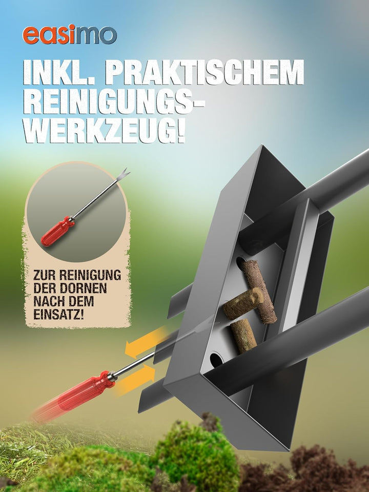 Rasenlüfter & Aerifizierer | Manueller Rasenbelüfter mit Hohlspoons zum Entfernen von Erdkernen | Ra