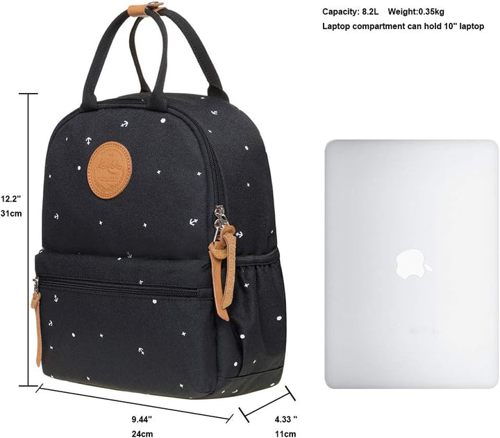 KAUKKO Ep6 Unisex Rucksack 9 zoll 5-5 Schwarz, 9 zoll 5-5 Schwarz