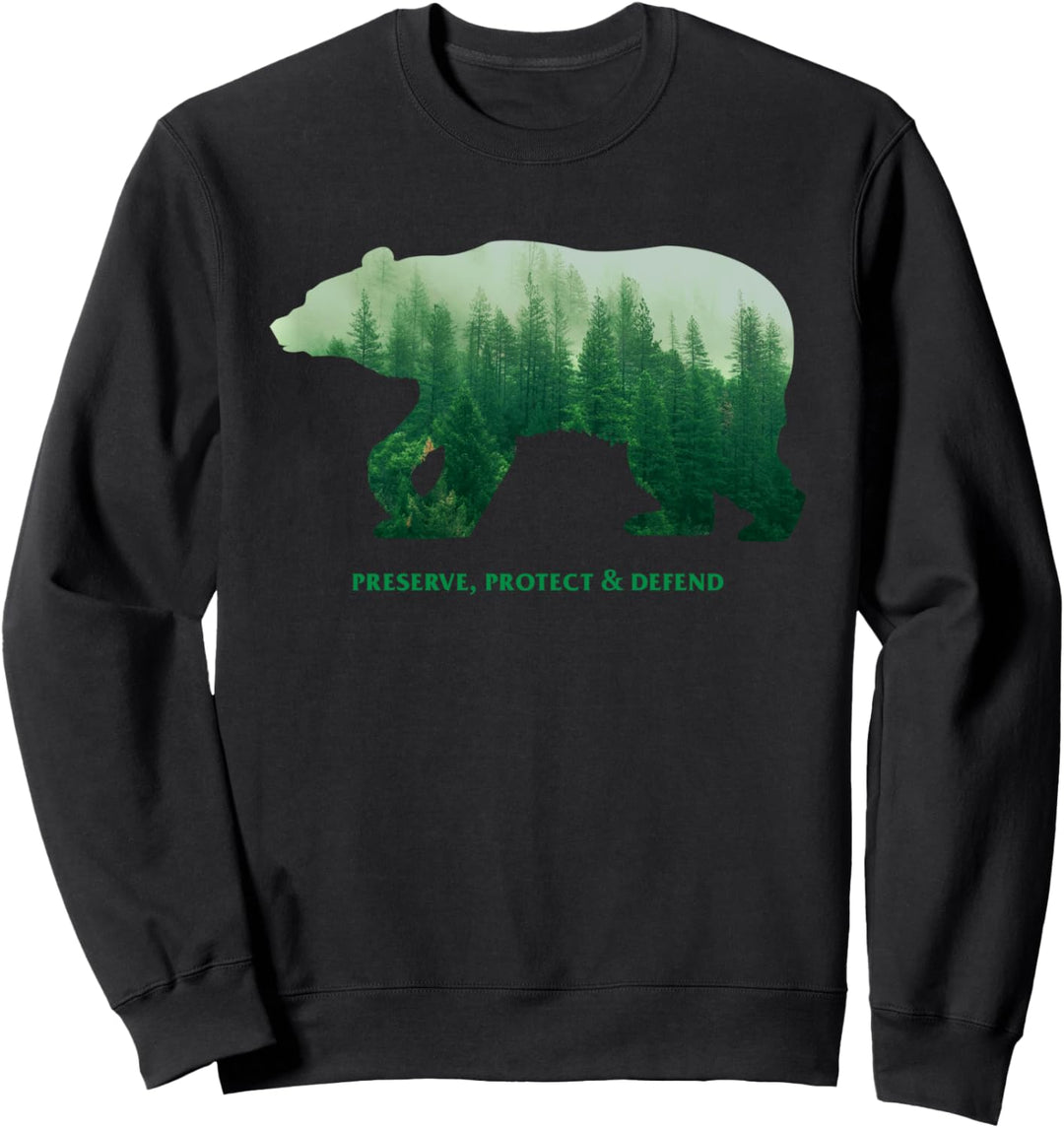 Preserve Protect Defend Klimaschutz Umweltschutz Bär Tiere Sweatshirt
