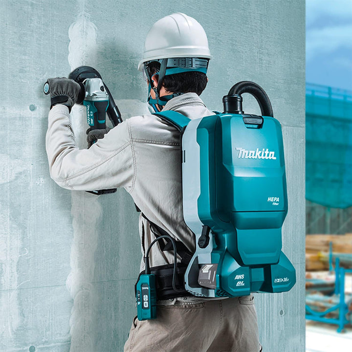 Makita 36 V => 2 x 18 V li-ION 110 MBAR Kanister Vakuumreiniger - Ohne Batterie - DVC665Z - Türkis