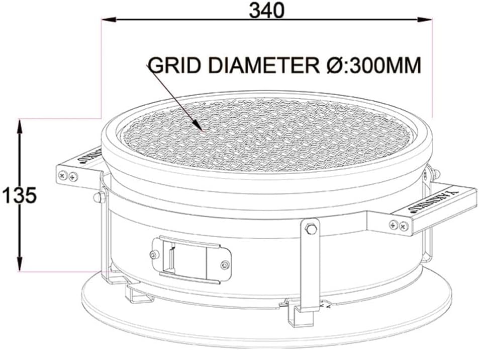 Yakiniku Y800700 Shichirin Keramik Grill rund Ø 30cm