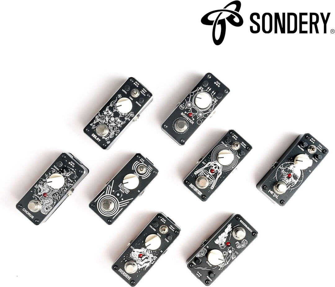 Sondery Triple Looper Gitarrenpedal – 3 Schlaufen je Schlaufe 30 Minuten Looping-Zeit, Loop-Pedal mi