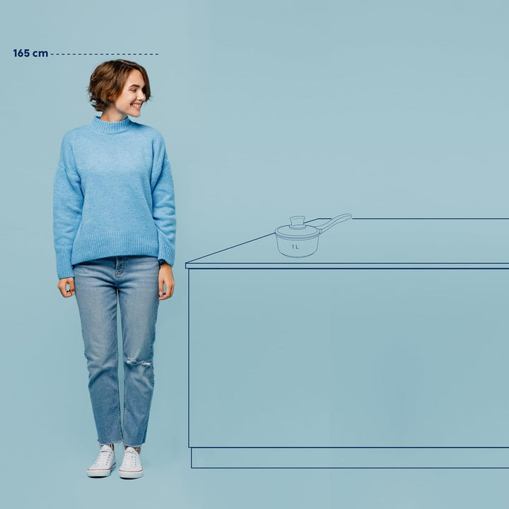 kela Stielkasserolle Stella Nova, Ø 16 cm, 1 L, Aluguss, schwarz, Allherdboden, antihaftbeschichtet,